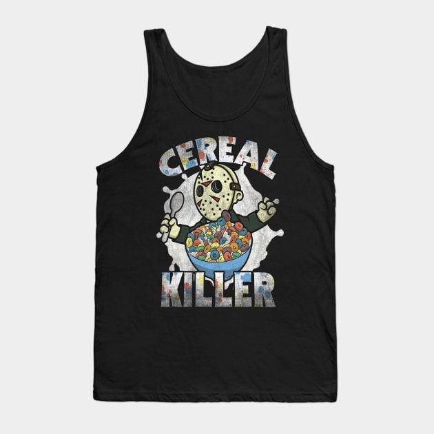 Cereal Killer Funny Retro 80s Horror Parody Tank Top by CultTees